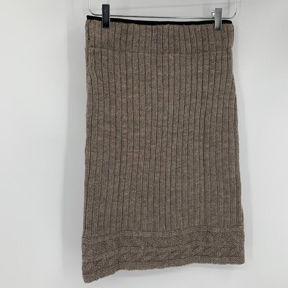 Everest Rayana sweater skirt stone wool ribbed Nepal gray brown new Small - Picture 2 of 6